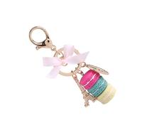 EBTOOLS Colorful Cute Macaroon Tower Keychain Keyring Bag Pendant Car Decoration for (Rose Red)