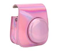 EBTOOLS Colorful PU Leather Camera Case for 11 with Detachable Shoulder Strap - Stylish and Lightweight Design (Roseate)