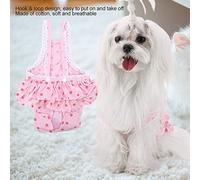 EBTOOLS Cotton Breathable Menstrual Sanitary Pants for Dogs with Suspender -, Medium Size (S)