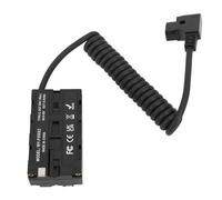 EBTOOLS D Tap to NP F970 F570 F550 Dummy Battery DC Coupler with Coiled Cable for Camera & LED Light Power Supply