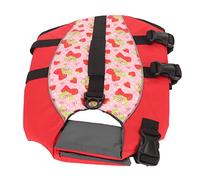 EBTOOLS Dog Life Vest for Medium to Large Pets, Tear- Floatation Jacket with Back Handle and Stylish Strawberry Design in Red (L)