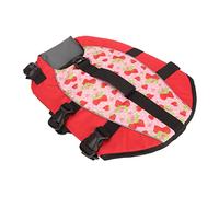 EBTOOLS Dog Life Vest for Medium to Large Pets, Tear- Floatation Jacket with Back Handle and Stylish Strawberry Design in Red (S)
