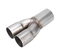 EBTOOLS Exhaust Y Pipe - Dual Exhaust Tips,Stainless Steel Exhaust Pipe Collector 2in Double Inlet Single 2.5in Outlet