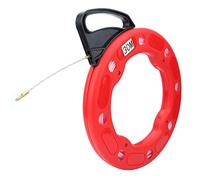 EBTOOLS Fiberglass Nylon Fish Tape Reel Non-Conductive Wire Pulling Tool 30m 4.0mm Ergonomic Handle