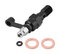 EBTOOLS For Banjo Bolt With Bleed Nipple - M10X1.25Mm Motorcycle Bleed Screw,Universal Aluminum Motorcycle Brake Master Cylinder Caliper Bleed Screw Nipple Banjo Bolt + Dust Cap(Black)