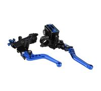 EBTOOLS for Motorcycle Levers Blue-Motorbike Brake Lever Blue Motorbike Brake Master Cylinder Levers Blue 1 Pair 7/8"(22Mm) Universal Motorcycle Brake Clutch Master Cylinder Reservoir Levers Blue