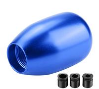 EBTOOLS Gear Knobs - Car 5 Speed Manual Gear Shift Knob, Durable Metal Shift Knob Shifter Lever Stick with 3 Adapters 8/10/12Mm(Blue)