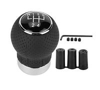 EBTOOLS Gear Stick Cover for Corsa C - 5Speed / 6Speed Gear Shift Knob,Universal Car Gear Shift Knob Stick Black Leather Head Shifter Hanldle Lever (5 Speed)