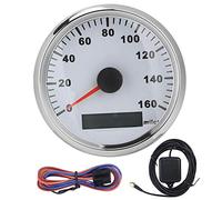 GPS Speedometer Motorcycle Waterproof ATV Speedometer Waterproof 85mm / 3.3in Universal GPS Speedometer Waterproof Anti-Fog 316L Front Cover 0-160MPH for Car Truck Motorbike Boat Yacht