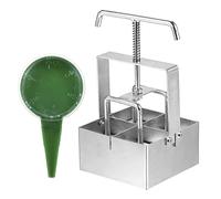 EBTOOLS Handheld 2-Inch Soil Block Maker Tool for Garden Cultivation with Dibbles - Easy Seedling Transplanting and Growing Solution (Type 2)