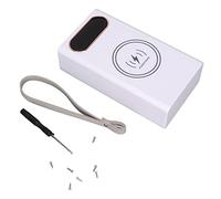 EBTOOLS L12 Fast Charging Edition DIY Power Bank Kit - 12 Battery Box, 22.5W Wired & 15W, Compatibility, LCD Display, Lightweight Design (White)