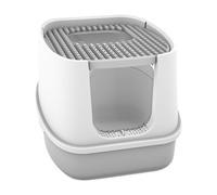 EBTOOLS Large Enclosed Cat Litter Box with Dual Entry, Top Exit, and Convenient Scoop for, Ideal for Sizes of Cats (S Size)