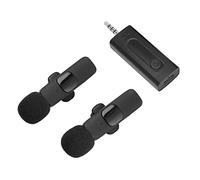 EBTOOLS Lavalier Microphone for 2, 3.5mm Automatic Noise Reduction Clamp/Holder-On Mic for Interviews and Livestreaming