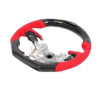 EBTOOLS LED Carbon Fiber Racing Steering Wheel with Red Nappa Leather & Performance Display for ///Avalon 2018-2020
