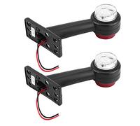 EBTOOLS Led Marker Lights 12V - Car Side Marker Lamp Side Indicator Light Lamp Led Side Marker Light 2Pcs 12 Led 10V-30V Elbow Side Marker Indicator Light Lamp Side Marked Lamp For Car Truck (X4)