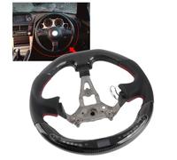 EBTOOLS LED Performance Carbon Fiber Steering Wheel with LCD Display & Red Stitching for Skyline GT-R R34