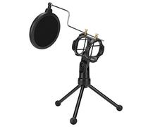 EBTOOLS Microphone Spray Mesh Double Layer with Shockproof Tripod Holder for Clear Sound Recording