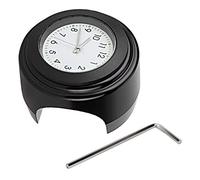 EBTOOLS Motorbike Clock - Motorcycle Handlebar Clock Waterproof - Motorcycle Modification Handlebar Mount Waterproof Quartz Clock Watch Accessories Motorbike Instruments(Black Surface White Dial)