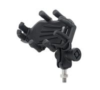 EBTOOLS Motorcycle Phone Mount Holder with I-Th and Vibration Dampening, 360° Cell Phone Holder for Motorbike M8 B Head (M8 Ball Head Mount)