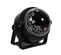 EBTOOLS Multi-Purpose Compass ABS Sea Marine Bracket Mount Compass Voyager Outside Replacement for Boat Caravan Truck Watercraft(Black)