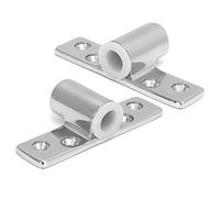 EBTOOLS Pair of 316 Stainless Steel Marine Oarlock Sockets with Mirror Polish Finish for /2 Inch Shank, Side Mounted Design