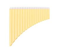 EBTOOLS Pan Flute in C Key with Nylon Carrying Bag for Kids, Adults, and Beginners - Yellow 18 Pipes with User Manual (Yellow)