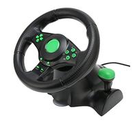 EBTOOLS PC Racing Wheel, 180 Degree Rotation Car Race Steering Driving Wheel with Pedal, Applicable for XBOX 360, for PS3, for PS2, PC