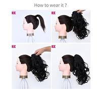 EBTOOLS Ponytail Extension Claw Clamp/Holder Wig for Women & Girls - Soft y Synthetic Hairpieces in Vibr Colors (Dark Brown)