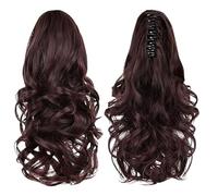 EBTOOLS Ponytail Extension Claw Clamp/Holder Wig for Women & Girls - Soft y Synthetic Hairpieces in Vibr Colors (Brown Black)