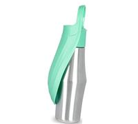 EBTOOLS Portable Dog Bottle with Bowl - Stainless Steel -Proof Pet Travel Hydration Cup for Outdoor Adventures, (Light Green)