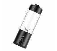 EBTOOLS Portable Electric Juicer Blender Cup USB Rechargeable 530ml with 6 Powerful Blades for on The Go (Black)