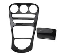 EBTOOLS Professional Car Part for W205 Centre Console - 2 Pieces Centre Console Dashboard Control Panel Carbon Fibre Cover Trim Suitable for C-Class W205 / Glc Class W253 15-18