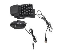 EBTOOLS RGB Backlit 4-in- Gaming Combo Kit: Single-Handed Keyboard, Gaming, Phone Stand & Converter for/Mobile