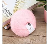 EBTOOLS Soft Mohair Knitting Wool Yarn - Handcrafted Colorful DIY Shawl Scarf Crochet Thread Supplies (40 Light Pinks)