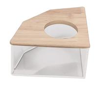 EBTOOLS Space-Saving Transparent Acrylic Hamster Bath Box with Right Angle Fan Design for and Observation