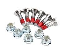 EBTOOLS Sprocket Bolt Kit M8 Aluminium Alloy Nickel Plated 6pcs Sprocket Bolts and Nuts Kit Replacement for Yamaha YZ YZF for Kawasaki KX KXF for Suzuki RM RMZ