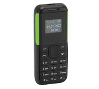 EBTOOLS Tiny Mobile Phone 2G GSM Dual SIM Music Player for Kids & Elderly 0.66in Screen Yellow (Black Green)