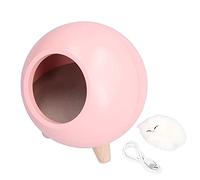 EBTOOLS USB Cat Night Light Warm LED Lamp for Girls’ Bedroom Cartoon Portable Bedside Spherical Design (Pink)