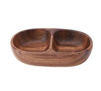 EBTOOLS Walnut Wood Dry Fruit Box with Large Capacity for Snacks, Nuts, Jewelry & More - Elegant & Functional Multi-Purpose Storage Solution (Elliptical Divided)