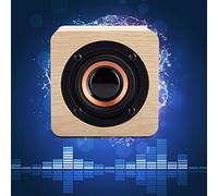 EBTOOLS Wooden Speaker with USB Charging - Portable, Elegant Design in Mahogany and Pine Patterns, for Home and Office