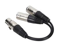 EBTOOLS XLR Female to Dual XLR Male Cable for Microphone Stereo Balanced Connection - 0.25m / 0.8ft - Professional Quality with Enhanced Noise Suppression (0.25m/0.8ft)