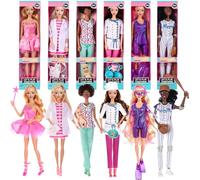 ebuddy Fashion 6 Pack 11.5 inch American Toy Prinecess Black Dolls with Six Unique Design and Accessories Playset, Present for Kids 3+ (Gift Box Package)