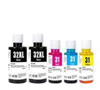 EburpKhbd 32XL 31 Refill Ink Bottles Compatible With 7301 6001 7602 5101 7001 551 651 455 457 450 670 675 720 725 750 755 790 795 Printer (5PCS)