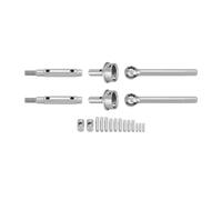 EburpKhbd Stainless Steel Portal Axle Shafts Compatible With Ascent-18 1/18 RC Crawler(Front)