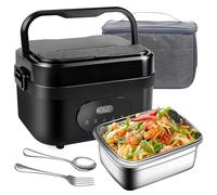 EBUTY Portable Heated Lunch Box 18000mAh Rechargeable Cordless Electric Lunch Box 1.5L Self heating Food Warmer for Outdoor, Work,Office, Camping,Travel
