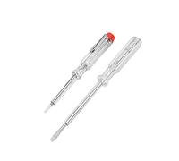 ebuyerfix 2 Pcs Electrical Mains Voltage Tester Pen Insulated Flat Head Electrical Test Screwdriver 100-250V Circuit Tester