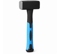 ebuyerfix Club Lump Hammer Hardened Steel Face & Shaft Rubber Grip Handle Forged DIY Hand Tools 1KG