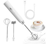 EBUYFIRE Rechargeable Cappuccino Milk Frother, USB Handheld Whisk for Coffee, Egg, Cream, Hot Chocolate (White)