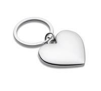 eBuyGB Chrome Love Heart Keyring, 6 cm, Silver