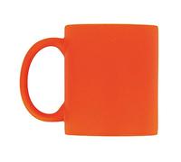 eBuyGB 1292310 Bright Fluorescent/Neon Mug for Tea and Coffee, Ceramic, Orange, Pack of 1